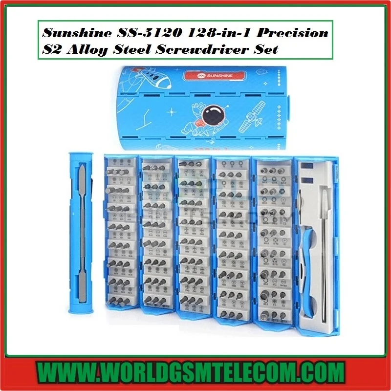 Sunshine SS-5120 128-in-1 Precision S2 Alloy Steel Screwdriver Set
