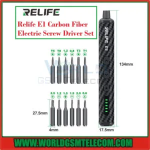 Relife E1 Powerful Carbon Fiber Electric Screwdriver Set