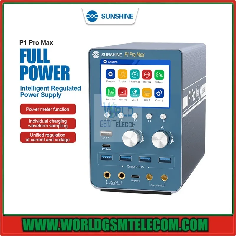 Sunshine P1 Pro Max Intelligent Regulated Power Supply with  Battery Spot Welding - Image 2