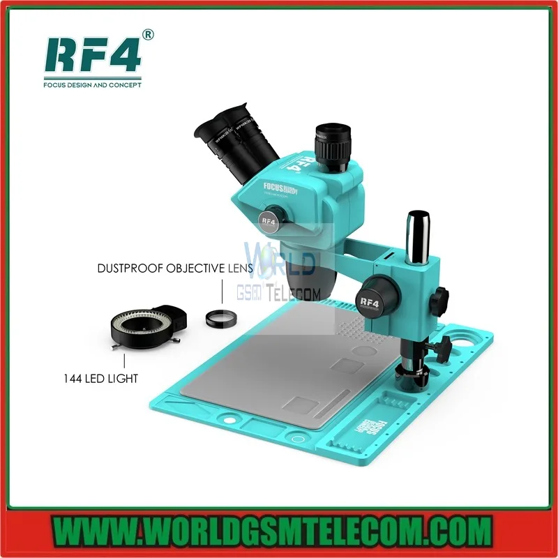 RF4 RF6565ProD2 6.5-65X Zoom Trinocular Stereo Microscope with Aluminium Alloy Base - Image 2