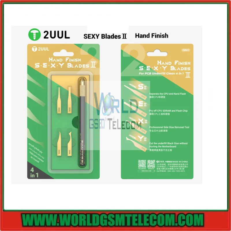 2uul DA61 Hand Finish SEXY Blades Set 2 for PCB Glue Remover