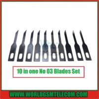 Non-Slip Metal Engraving  No 03 Sharp 10pcs Blades Set