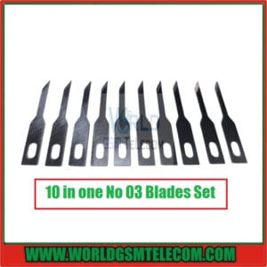 Non-Slip Metal Engraving  No 03 Sharp 10pcs Blades Set