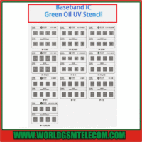 JTX 10 in one Green Oil UV Stencils IP6-16PM  Baseband