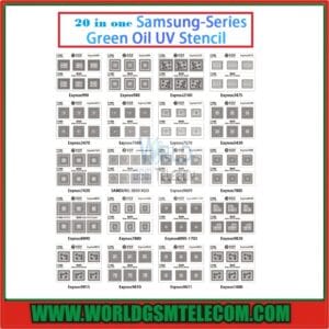 JTX Spcial-Green-Oil-UV-Stencils Sam 20 in one Set