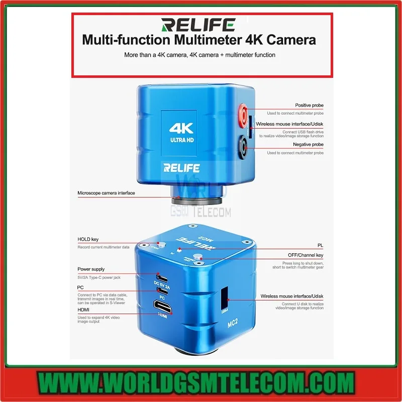Relife MC2  Multi-function 4K Ultra HD Multimeter Camera
