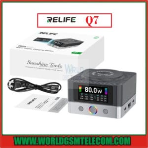 Relife Q7 80W 6-Port Large-size HD Color Screen with 15W Wireless Charging