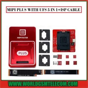 MIPI PLUS High-Speed Programmer Box with UFS 5-in-1 NB Socket and ISP Adapters.