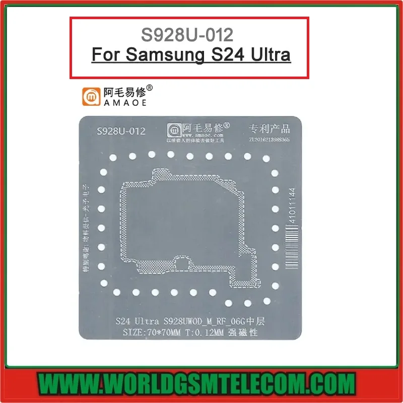 Amaoe S24 SM-S921U Middle Layer BGA Reballing Stencil for Samsung Repair.