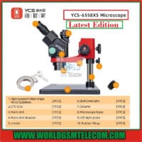 YCS-6558XS Upated  6.5X-58X Rotation Trinocular Stereo Zoom Microscope