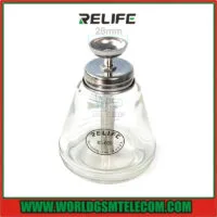 Relife RL-055 150ml Automatic Push Metal Straw Alcohol Glass Bottle