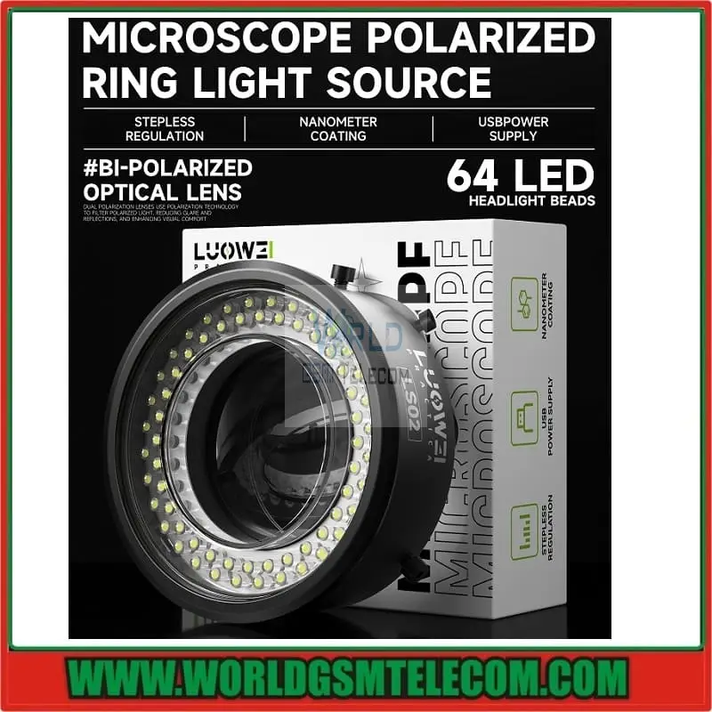 Luowei LW-LS02 anti-Glare Polarized LED Microscope Ring Light